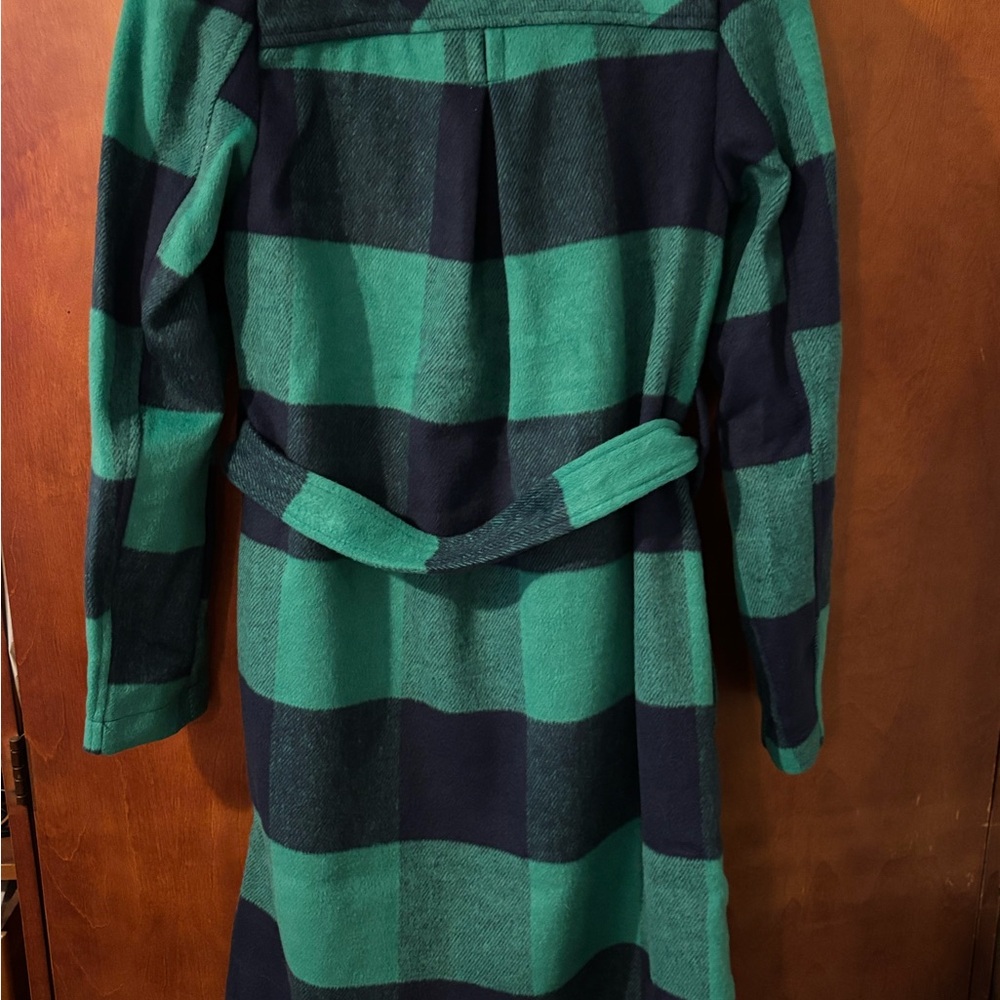G by Giuliana Plaid Trench Coat in Green and Black - Picture 4 of 6